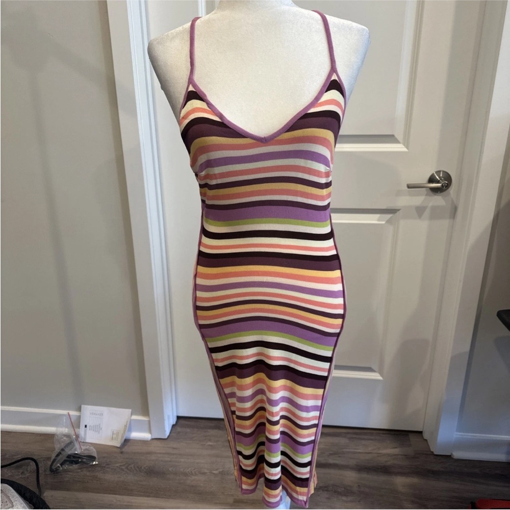 Missoni Sport Striped Multicolor Racerback Women's Dress